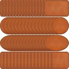 60 pcs blank leatherette hat patches laserable leatherette patch iron