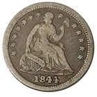 1844 Seated Liberty Half Dime – Early Date – Nice VF Condition #995