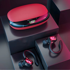 Wireless Sports Ear-Hook Headphones - Chargebox, Bluetooth Compatible