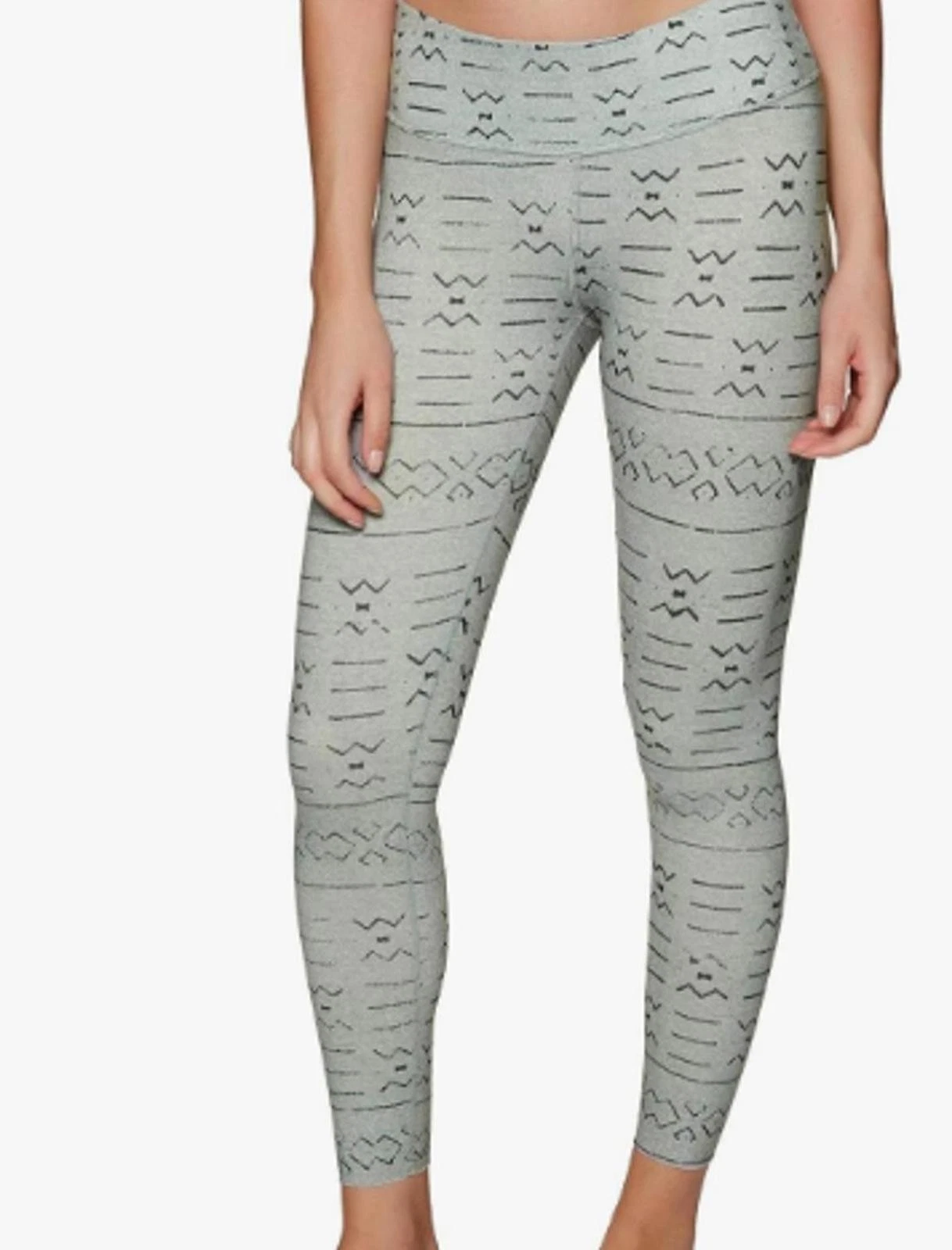 BURTON Dryride Base Layer Leggings L Women Gray Bogolanfini Thermal Ski Snow