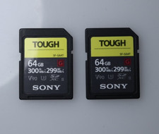 2 x Sony SF-G64T 64GB G Tough Series UHS-II S...