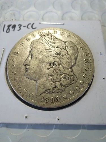 1893-CC MORGAN SILVER DOLLAR VF DETAILS KEY DATE CC