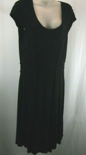 Grace ARIEL ~ Black  Panel Sheath Party Dress Medium NWT Cap Sleeve