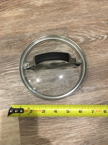 Kitchen Aid 10" & 5in Round Glass Lid For Pot/Pan Black Rubber Handle 1098 - Picture 7 of 9