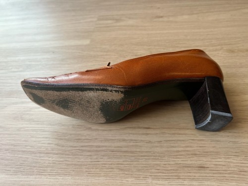 Sara Masiero Schuhe Damen Pump klassische modische Plateau Leder Slipper orange 38 - Bild 5 von 8