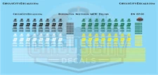 BN Burlington Northern MOW Truck Door Decals N 1:160 Scale