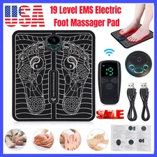 19 Level EMS Electric Foot Massager Pad Muscle Stimulator Blood Circulation Mat