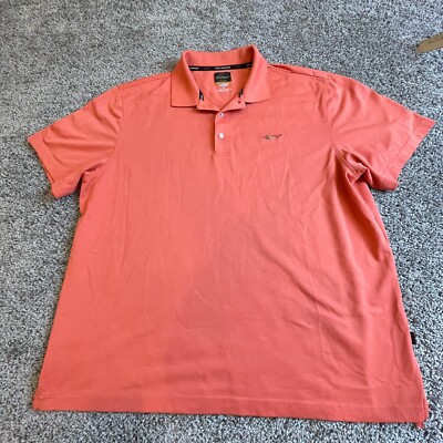 Greg Norman Polo Shirt Adult Extra Large Orange Golf Golfer Casual Mens
