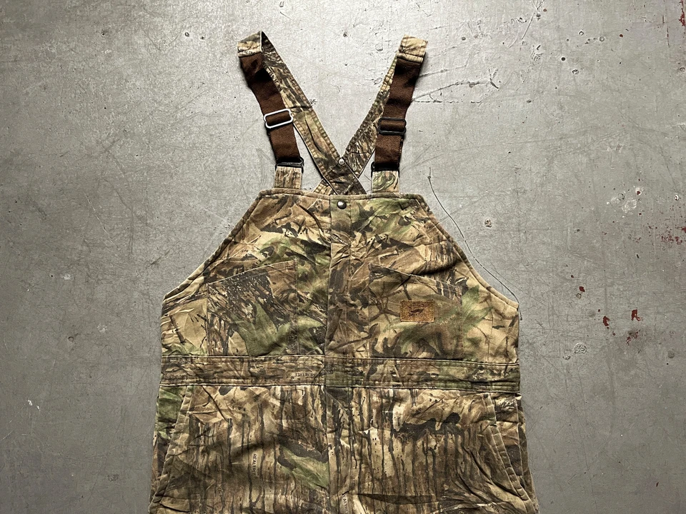 Vintage Duxbak Realtree Camo Insulated Hunting Overalls Bibs Men’s Size L - Image 3 of 4