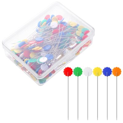 200 Pcs Flat Flower Head Straight Pins Quilting Pins for DIY Projects Dressmaker