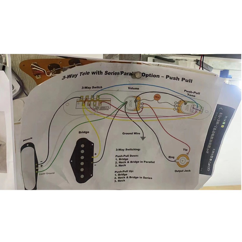 Placa Control Telecaster,Piastra Di Controllo Per Telecaster, Piastra Di Controllo Per Chitarra Tele Precablata In Metallo Cromato Con Interruttore A - Foto 11