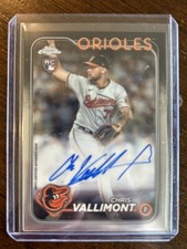 Chris Vallimont 2024 Topps Chrome Auto On Card Rookie Baltimore Orioles #RA-CV