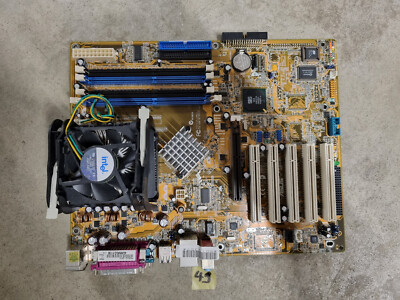 ASUS P4S800D REV 2.00 + CPU + Kühler - Socket 478 Pentium 4 intel NIDEC #49