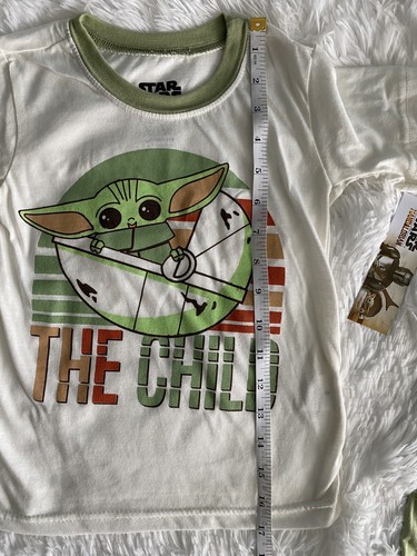 Star Wars Mandalorian Boys Pajamas Set Sz 5 Yoda Jogger PJ 2 Piece Short Sleeve - Picture 6 of 12