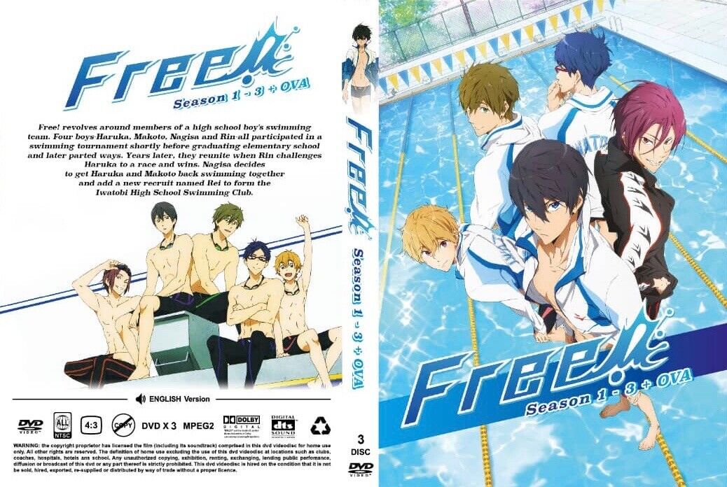 Anime DVD English Dubbed Iwatobi Swim Club Season 1 & 2 OVA for