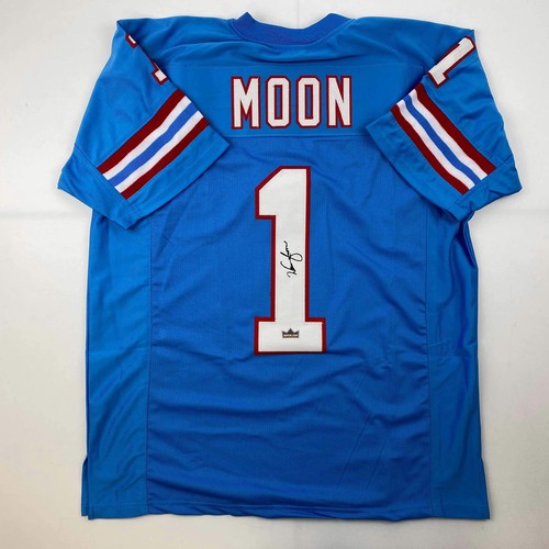 Men's XL Sports Collectible Warren Moon Houston Oilers Facsimile
