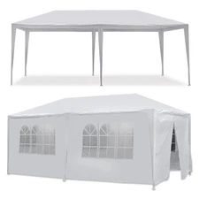 Gazebo Party Tent 10 x 20' with 6 Side Walls Wedding Canopy Cater Events Outdoor