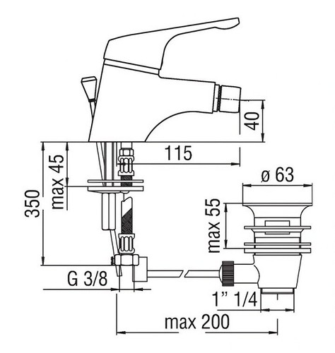 SET RUBINETTI MISCELATORI LAVABO, BIDET E VASCA CROMATO NOBILI RUBINETTERIE HERA - Foto 3 di 7