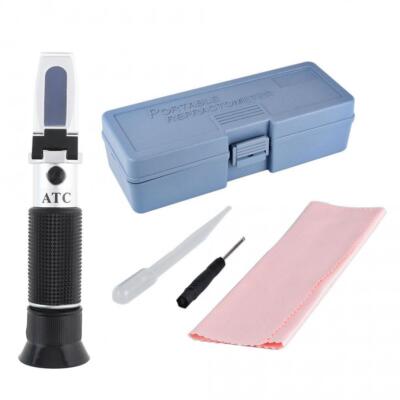 Brix Refractometer with ATC Handheld for Beer Wine Brewing, Dual Scale 0-32%