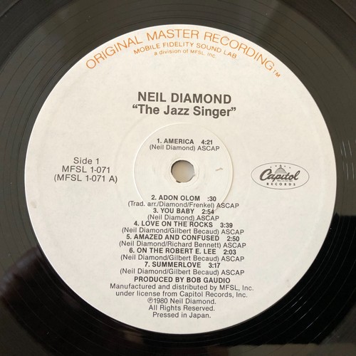 Neil Diamond The Jazz Singer Soundtrack MFSL 1-071 Original Master Recording - Picture 8 of 9