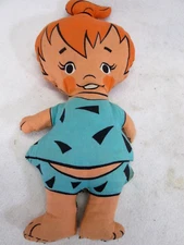 Vintage 1960's Flintstones Pebbles cloth rag doll
