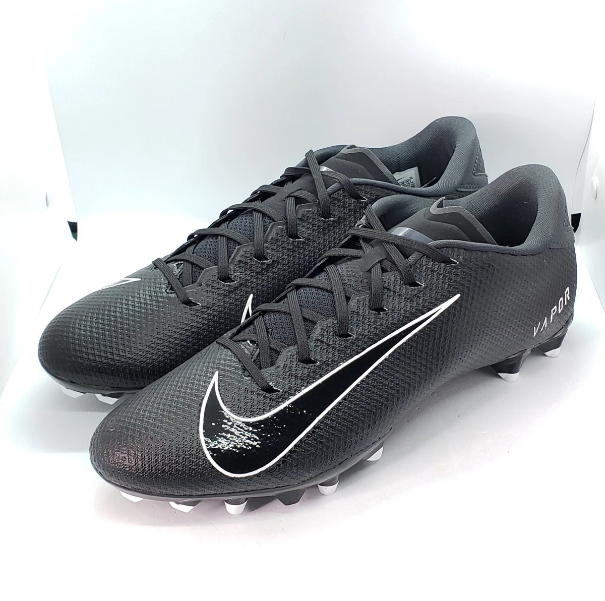 Nike Vapor Edge Team Football Cleats Mens sz 15 Black White CZ2606 001 New