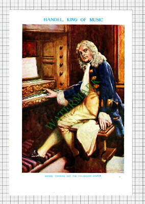 Händel Komponist - ca. 1950er Druck