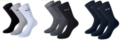 3,6,9,12 Paar, Puma 7312, Herren Crew Socken,Sport, Freizeit, Life Style, Unisex