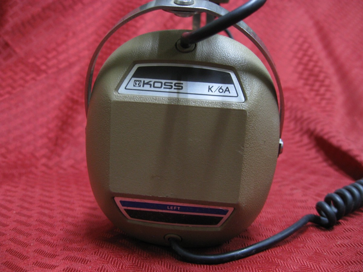 Vintage KOSS K/6A Audio Stereo full sized big cup HEADPHONES w 1/4