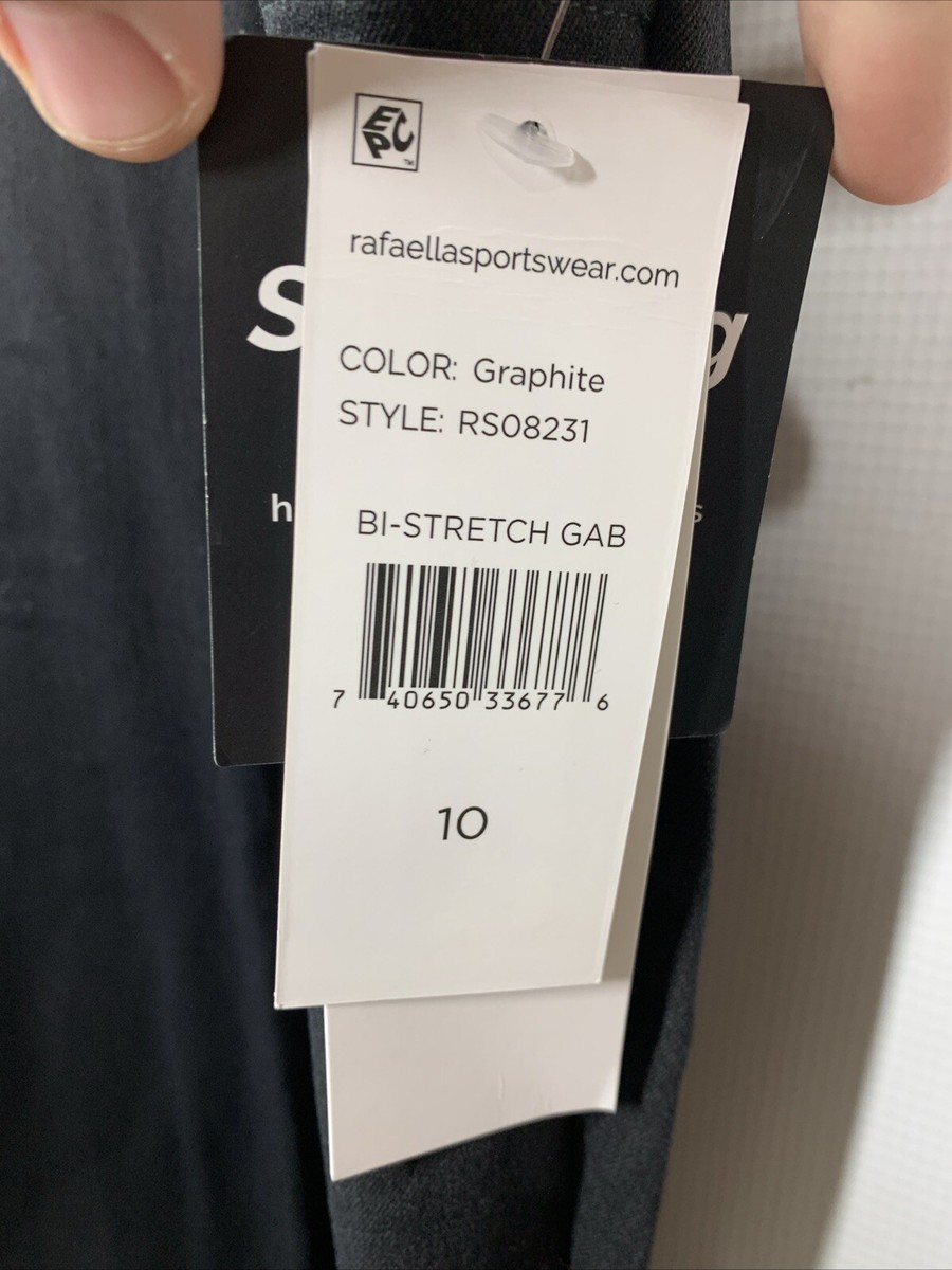 テキスト Rafaella Women's Flat Front Active Waistband Golf Pant Classic Fit