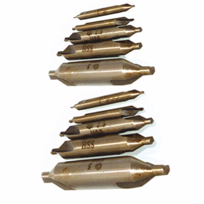 10pcs Zentrierbohrer 60° HSS Kombiniert Center Bohrer Senker Drill Bit Set 1-5mm