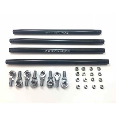 50 Caliber Racing BLACK Billet Radius Rods Chromoly Heim Polaris RZR PRO XP 2020