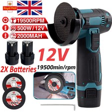 12V Mini Cordless Angle Grinder Polishing with Brush Cutter+2 Battery& Charger