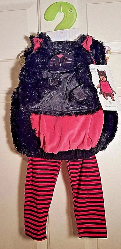 Disfraz de Halloween Boo Babies Lil Rosa y Negro Gato 3 Piezas Infantil 9-18 Meses Nuevo con Etiquetas Foto 2 de 4