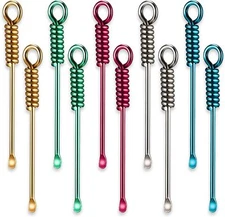 10Pcs Mini Spoon Tiny Shovel Spoon Portable Scoop Pendant Tiny Powder Spoons ...