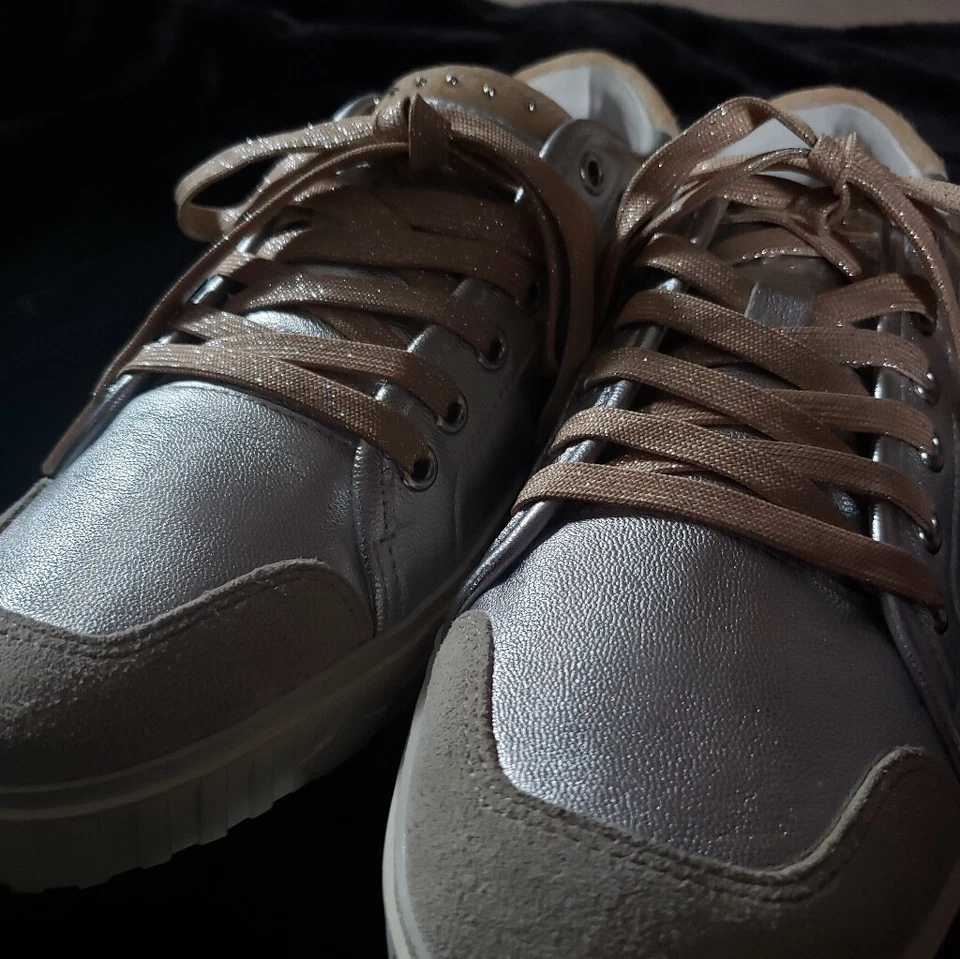 Zapatilla deportiva para mujer de caña baja plateada, rosa polvoriento ceniza - talla 40 Foto 2 de 4