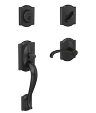 Schlage Fc60 Cam 622 Wit Cam Matte Black Single Cylinder Door Handleset