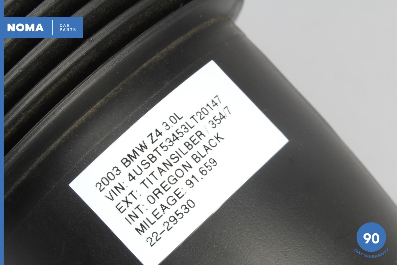 0305 BMW Z4 E85 Roadster 3.0 M54 Engine Air Intake Tube Hose Pipe