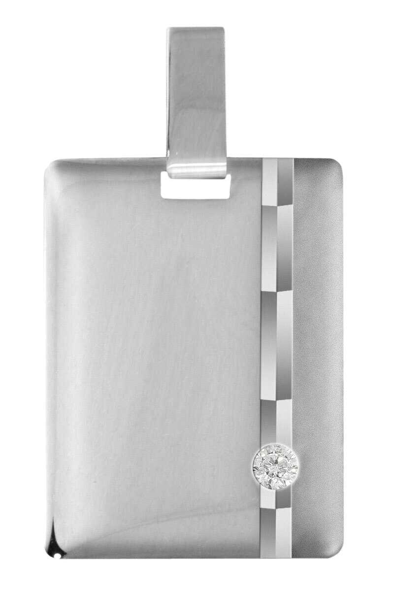 Модель TRENDOR Schmuck Herren-Anhänger с именем 925 Silber Gravurplatte 20x14,5 мм 873