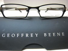 GEOFFREY BEENE EYEGLASS FRAMES Style STUNNING in BLACK 51-17-135 W/ Case
