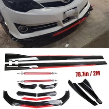 Front Bumper Lip Splitter Spoiler Side Skirts Glossy Black For toyota camry