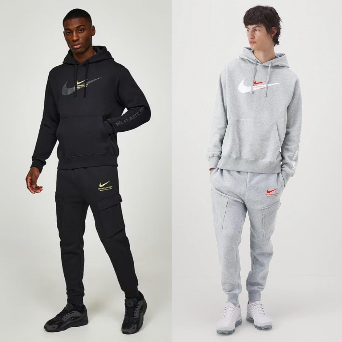 Nike Mens Athletic Fleece Tracksuit Cargo Joggers Pullover Hoodie Track  Bottoms