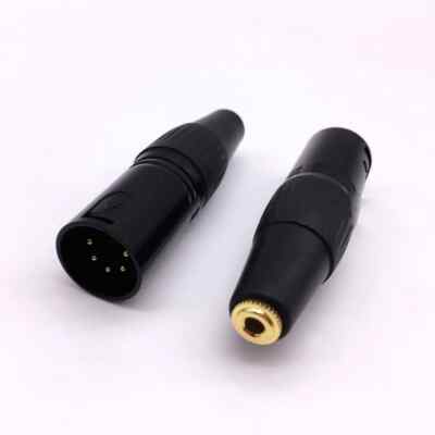 3.5mm Headphone Female to 5 Pin XLR Male Camera Monitoring Extension Connector