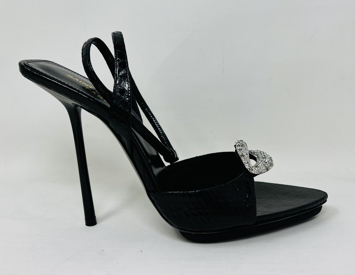 【Saint Laurent】GIQUA SANDAL 90MM◆8066691TV00 SAINT LAURENT Gippy 90 Crystal Embellished Sandals | eBay