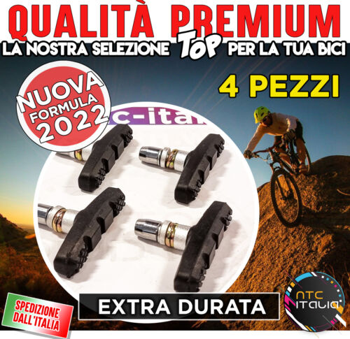 4x PRO-LINE Freno Pattini a tacchetti per FRENI Bici 60mm Mountain Bike MTB - Foto 1 di 8