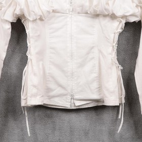 ANNE FONTAINE Elisse Puff Sleeve Corset Blouse Regency Victorian Statement 40/8