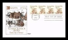 Dr Jim Stamps Nonprofit Carreta 1770S Coil Strip Of 4 Artmaster First Day Cover