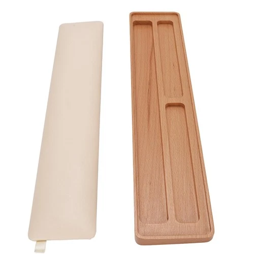 Keyboard Wrist Rest With Memory Foam Anti Slip Rubber Base Ergonomic Wooden