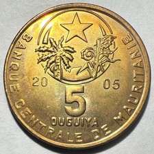 2005 Mauritania 5 Ouguiya, UNC/BU