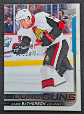 2018-19 Upper Deck Series 2 Drake Batherson Young Guns Rookie Card #484 Senators. rookie card picture